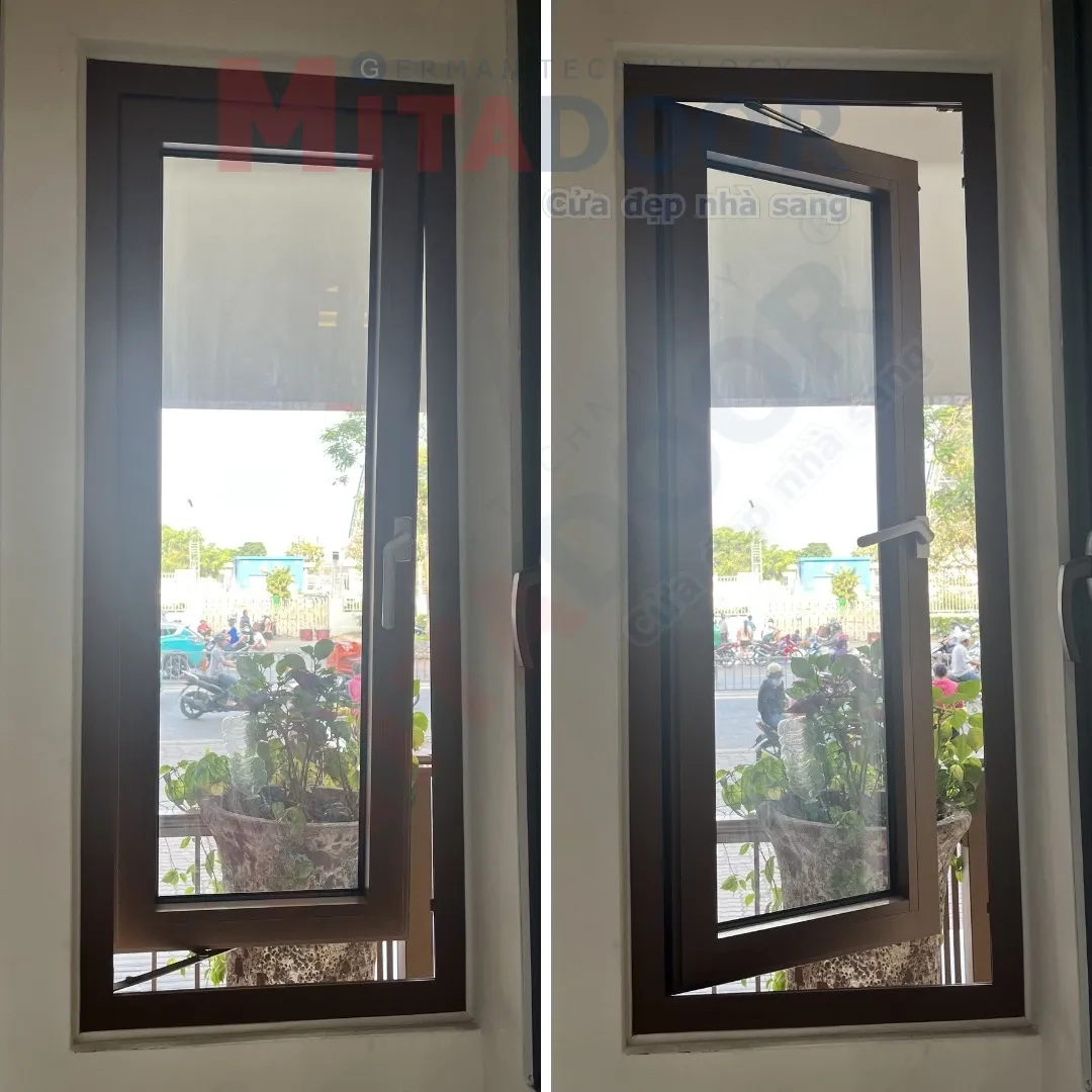 Cửa sổ mở hất kết hợp với mở quay, t&iacute;ch hợp 2 trong 1 tiện lợi