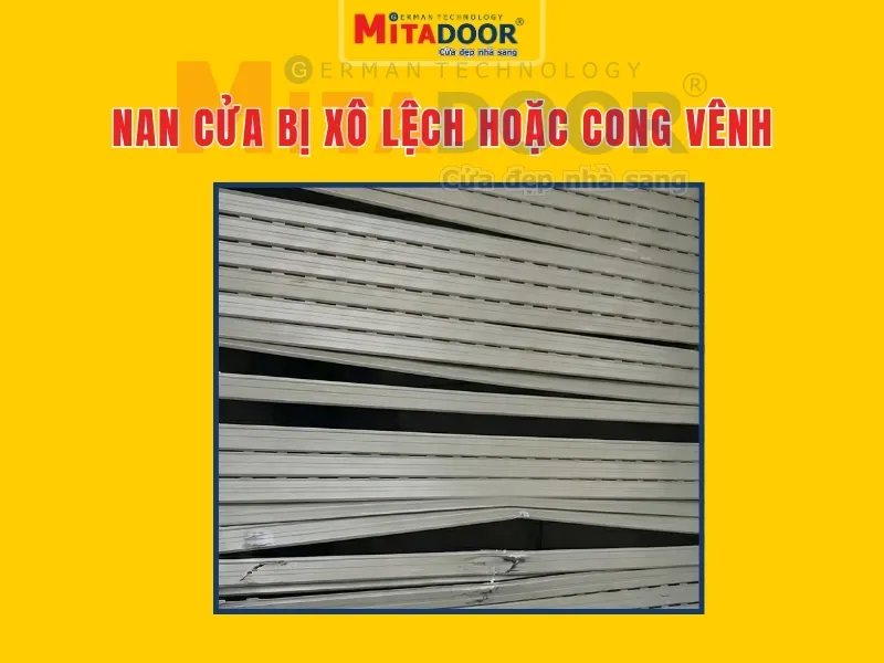 Nan cửa cuốn bị xô lệch, đứt gãy hoặc cong vênh