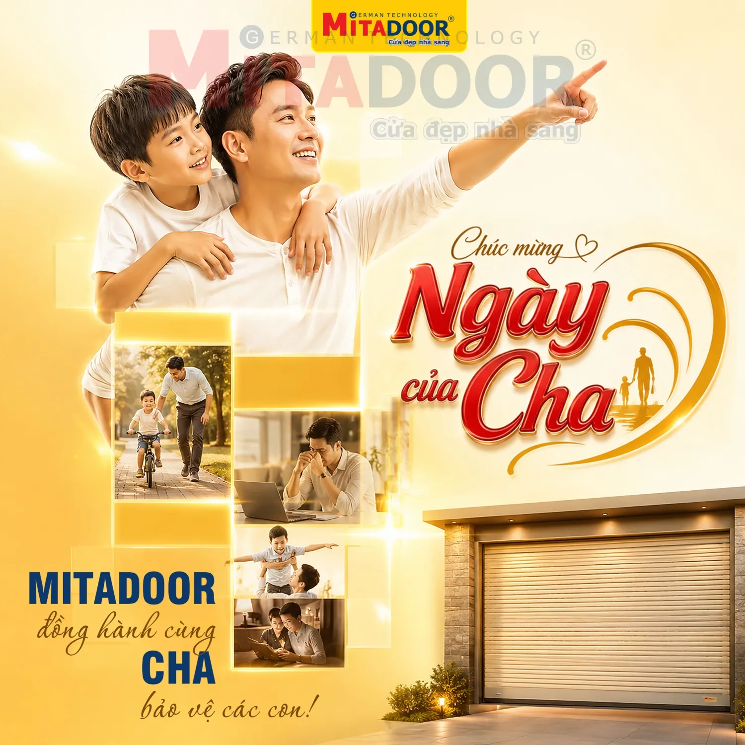 Mitadoor đồng h&agrave;nh c&ugrave;ng Cha trong h&agrave;nh tr&igrave;nh bảo vệ gia đ&igrave;nh