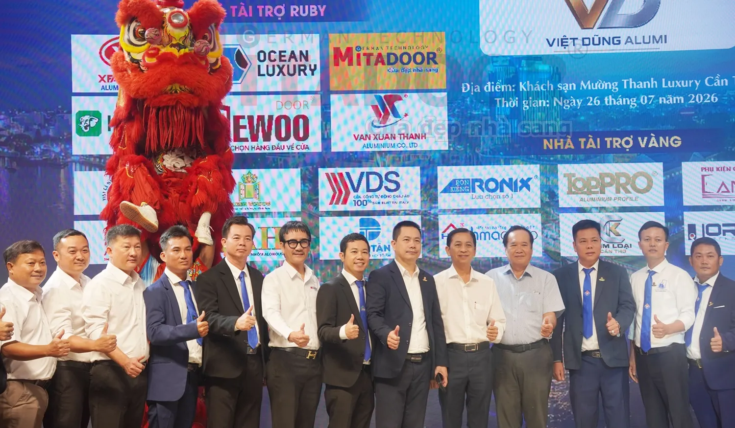 Nhà tài trợ Ruby Mitadoor tại Sự kiện Ngành cửa Cần Thơ 2026.