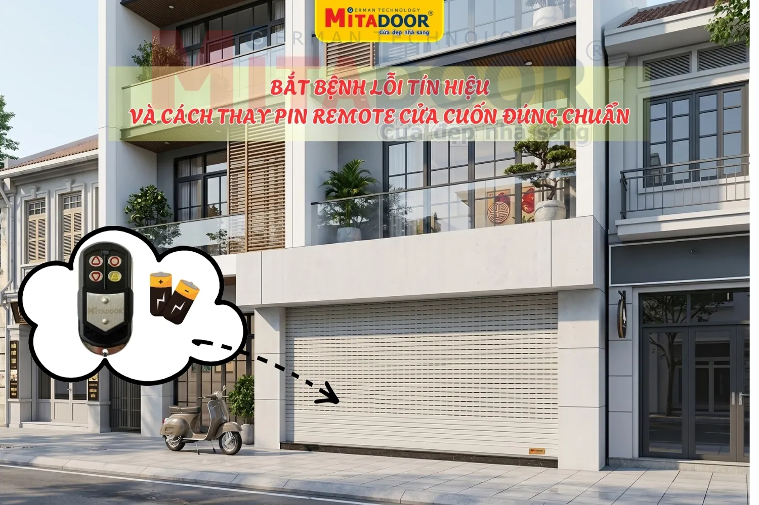 Cửa cuốn mở kh&ocirc;ng l&ecirc;n do nhiều nguy&ecirc;n nh&acirc;n, trong đ&oacute; kh&ocirc;ng thể bỏ qua chi tiết pin remote cửa cuốn