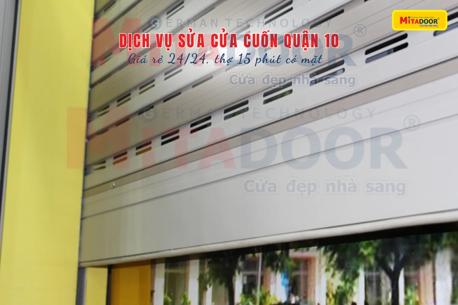 Dịch vụ sửa cửa cuốn quận 10 gi&aacute; rẻ 24/24, thợ 15 ph&uacute;t c&oacute; mặt