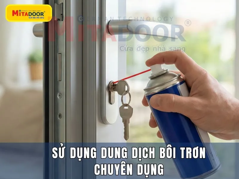 Sử dụng dung dịch chuy&ecirc;n dụng để b&ocirc;i trơn ổ kh&oacute;a gi&uacute;p kh&oacute;a mượt m&agrave; hơn