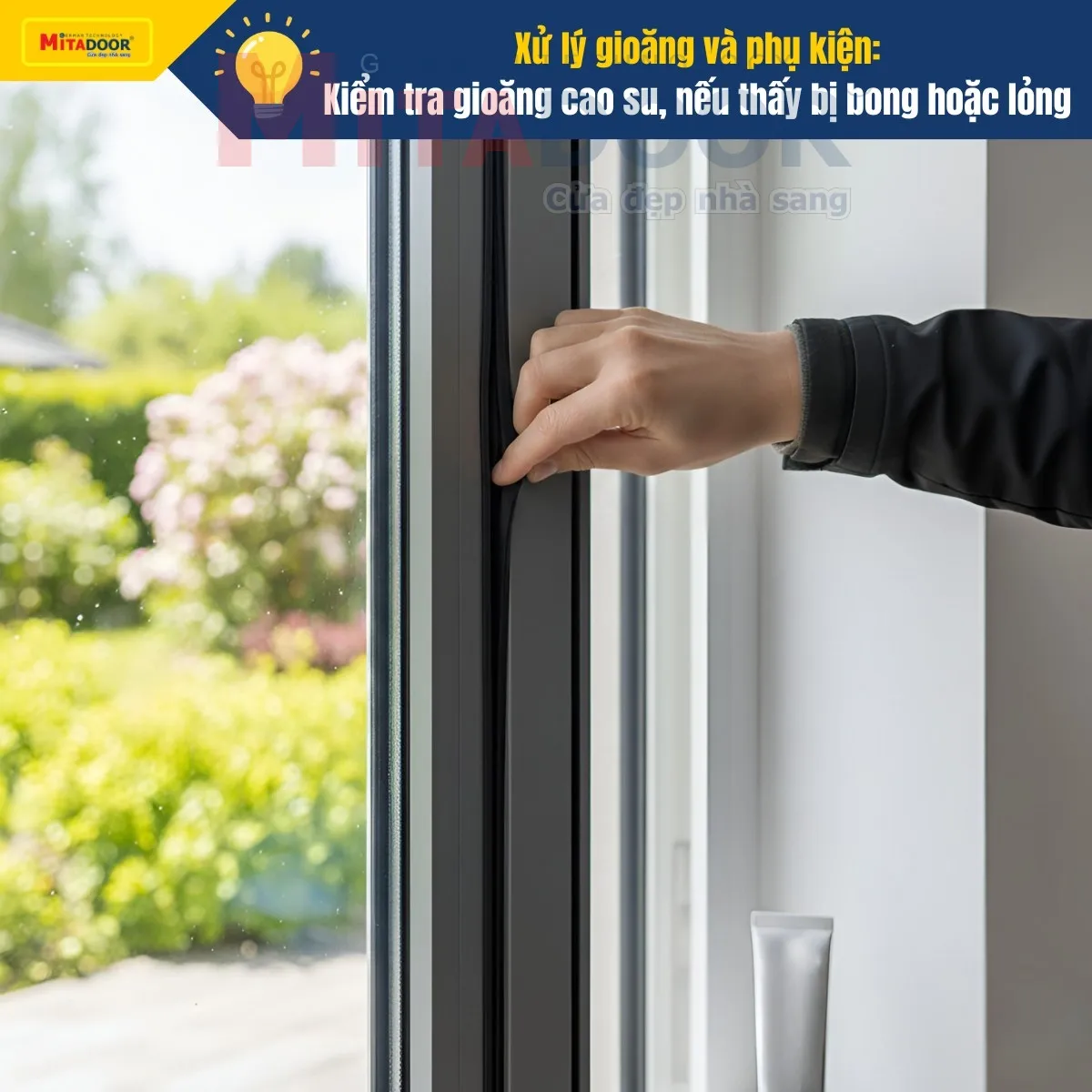 Kiểm tra kỹ gioăng cao su xem c&oacute; bị bong tr&oacute;c hay kh&ocirc;ng